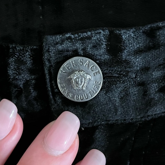 VERSACE, VINTAGE, VELVET HIGH-WAIST STRAIGHT - Picture 5 of 10